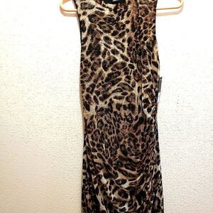 Free press animal print dress, M NWT